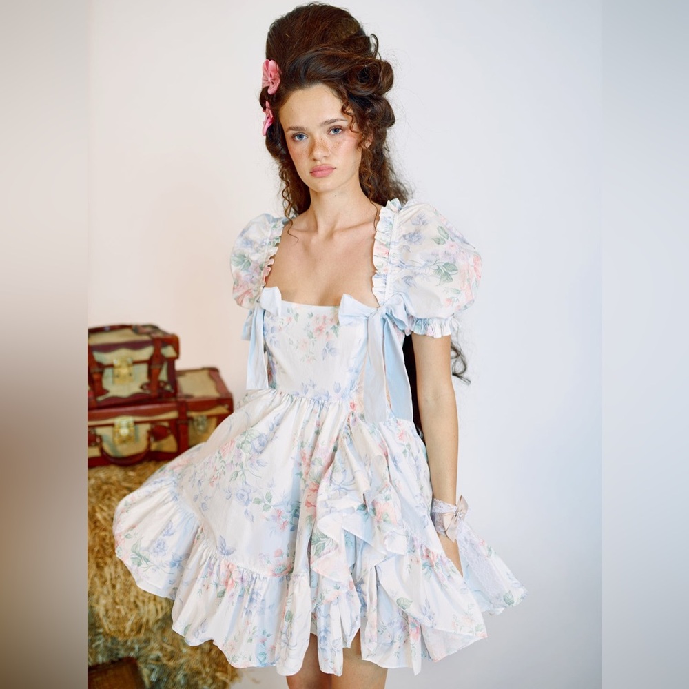 Selkie Mrs. Darcy Buttercream Bow Dress- XL